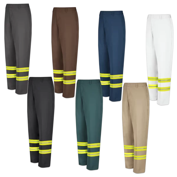 Hi Vis Elastic Waistband Work Pants