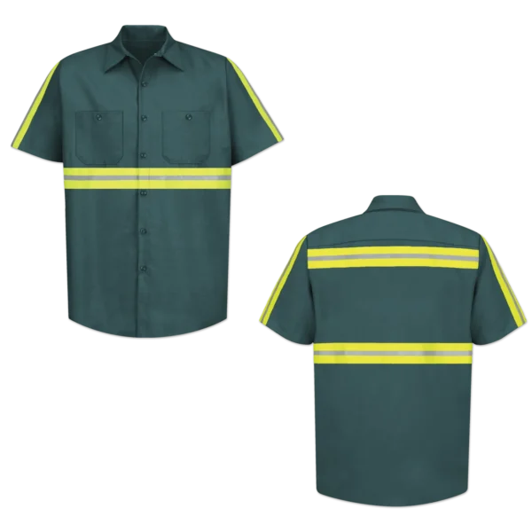 spruce-green Shirt with green Tape